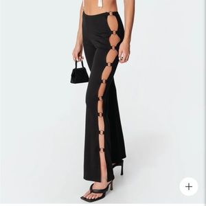 Edikted open ring flared pants